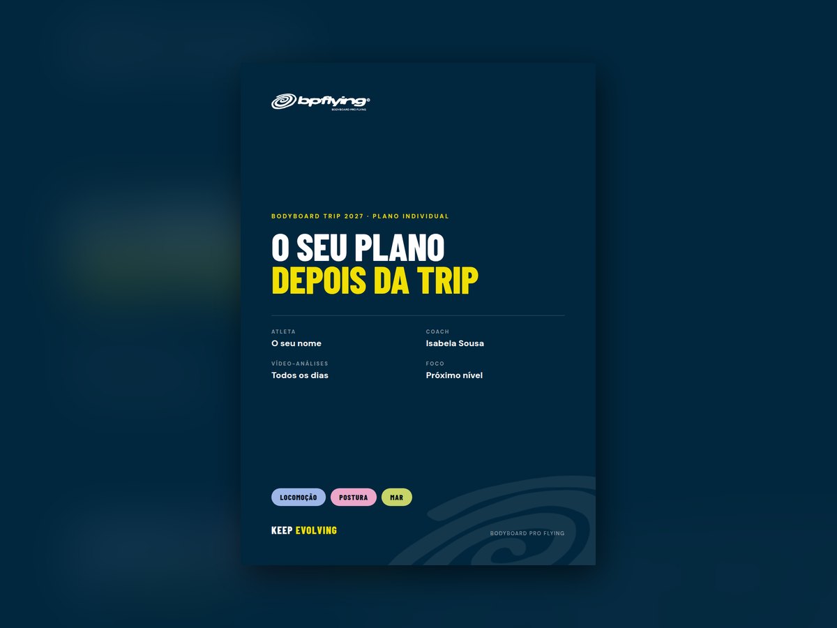 A capa do plano escrito que você leva para casa.
